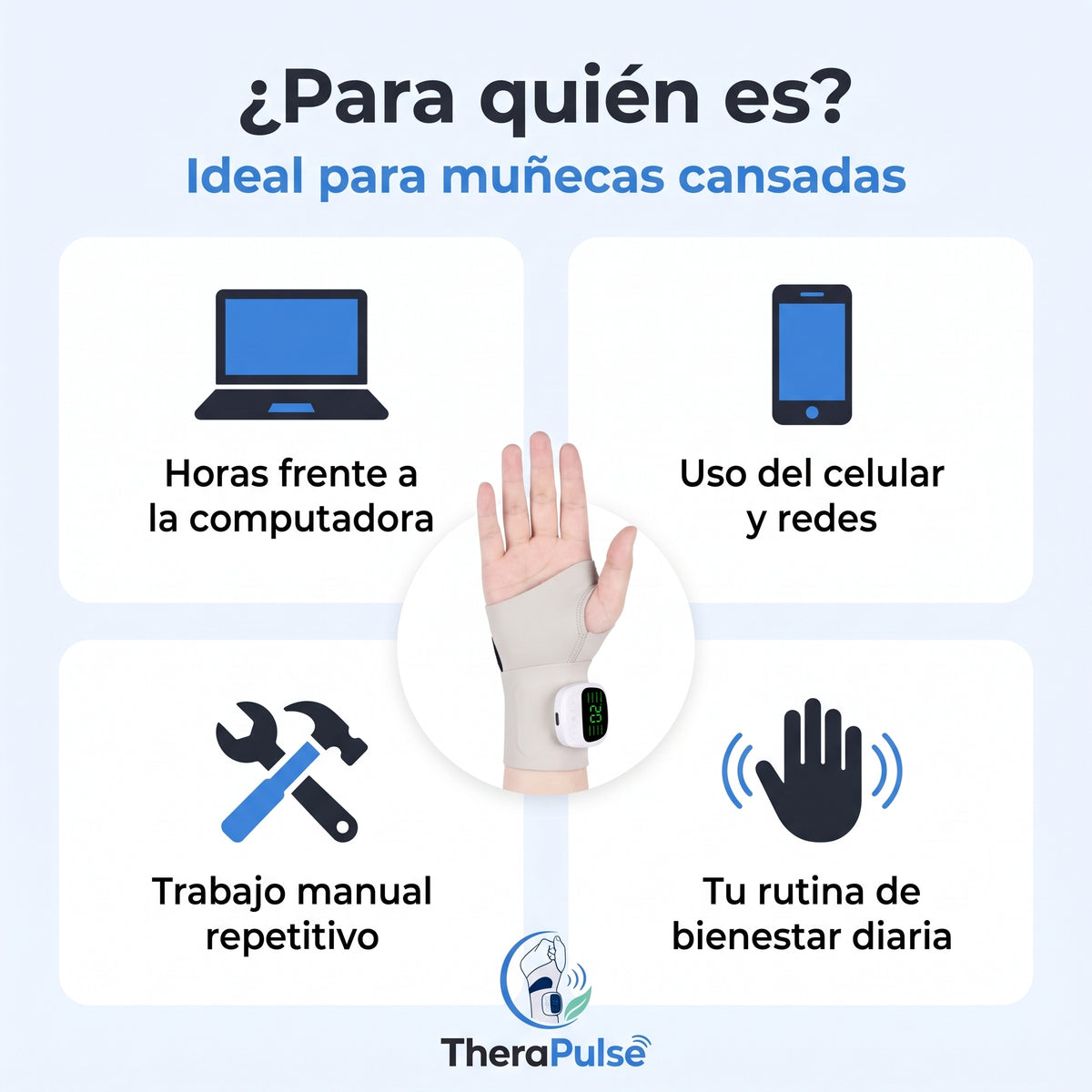 TheraPulse™ Alivio de muñeca inalámbrico